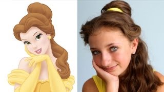 Belles Hairstyle Tutorial  A CuteGirlsHairstyles Disney Exclusive [upl. by Gibbeon11]