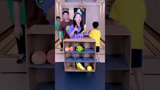 Guess What Fruit Is In The Box So Funny！Funnyfamily Partygames challenge [upl. by Nomyar]