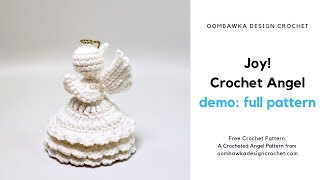 Joy Free Crochet Angel Video Pattern [upl. by Yasdnil]