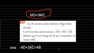 exercice vecteur et translation 3ac DIFFICILE [upl. by Matilda]