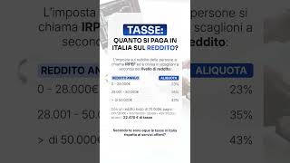 Ritieni equa la pressione fiscale in Italia 💼 fisco italia tasse irpef reddito [upl. by Osnofedli]