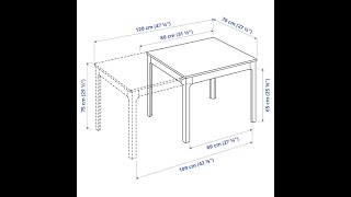 Bàn ăn thông minh EKEDALEN Extendable table assembly instructions 720p [upl. by Iruj]