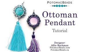 Ottoman NecklacePendant DIY Jewelry Making Tutorial by PotomacBeads [upl. by Karin]