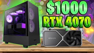 BEST 1000 RTX 4070 Gaming PC Build 2023  Ryzen 5 5600X  RTX 4070  1440P gaming PC 2023 [upl. by Lapotin998]