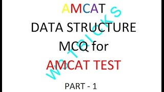 Amcat Data Structure MCQ Part 1 for Amcat test [upl. by Etennaej]