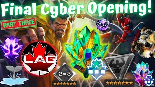 PART 3 Final Cyber Crystal Opening Whaling Out 1 Last Time Nexus 7 Awakening Gem Titan  MCOC [upl. by Benedicta597]