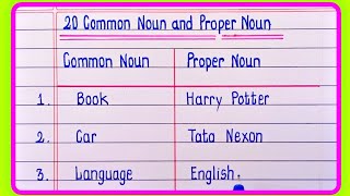 Common Noun and Proper Noun examples  20 Common Noun and Proper Noun noun  common proper noun [upl. by Avonasac536]