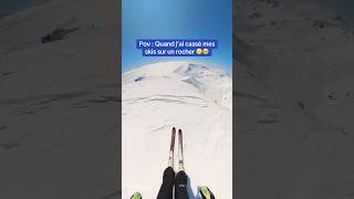 Le bruit sur le rocher  😬 Merci au SAV de mavoir envoyé une nouvelle paire de skis 🙏⛷️ ski [upl. by Gilletta69]