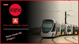 Tramway Alstom Citadis 302 du réseau Irigo dAngers [upl. by Llewen457]