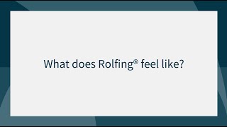 What does Rolfing® feel like  Cirsten Verleger [upl. by Macfarlane]