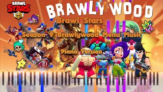 Brawl Stars Season 9 Brawlywood Menu Music on Piano [upl. by Aisac]