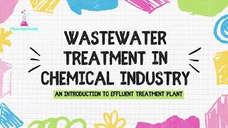 Effluent Treatment in Chemical Pharma Industry [upl. by Nosa71]