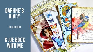 🦋 Daphne’s Diary Magazine Journal Series  Glue Book With Me 🦋 [upl. by Adilen510]