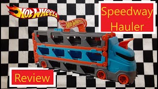 Hot Wheels Speedway Hauler Review [upl. by Ytomit]