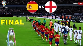 SPAIN vs ENGLAND FINAL  UEFA EURO 2024  FULL MATCH ALL GOALS  REALISTIC PES GAMEPLAY [upl. by Weintrob]