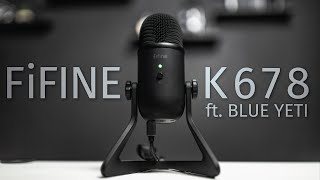 FiFine K678 USB Microphone Review  Test VS Blue Yeti [upl. by Sancho851]