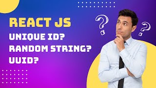 How to Generate UniqueID in React JS  uuid  Unique ID for components  Nonrepeating Random String [upl. by Nonnaihr159]