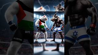 Palatine🇯🇴 cat 🐱 VS Israeli 🇮🇱warthog❓ fight in UFC cute cat viral funny ai [upl. by Esorbma]