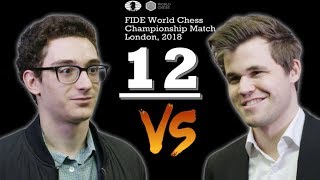 Campeonato del Mundo de Ajedrez 2018  Caruana vs Carlsen  partida 12 [upl. by Eelrac893]