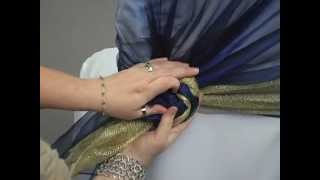 Sash Tying Tutorial Overlay Rosette w Highlight by LinenTablecloth [upl. by Leanne]