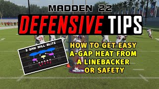 Madden 22 Defensive Tips  How To Get Easy AGap Heat From A Linebacker or Safety [upl. by Arlinda776]