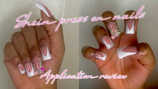 Shein Duck press on nails  Application review 🌸💎 [upl. by Babb]