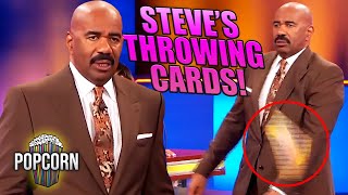 10 Answers That Made STEVE HARVEY Throw His Cards on Family Feud [upl. by Elleinnad]