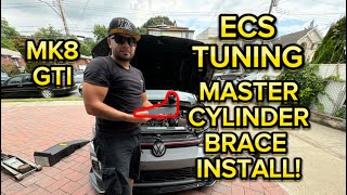 MK8 GTI ECS TUNING MASTER CYLINDER BRACE INSTALL [upl. by Sucy]