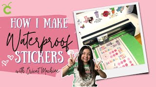 How To Make Stickers With Cricut  Waterproof Stickers  Cricut Design Space [upl. by Merle]