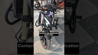 Crash Guard Installed in Bajaj Pulser NA400 bikemodification [upl. by Cooe555]