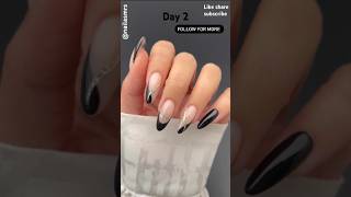 Day 2quotModern Terrazzo Autumn 🍂🖤quottrendingshorts nails nailart ytshorts frenchnails blacknails [upl. by Encratis637]