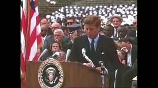 quotWhy go to the moonquot  John F Kennedy at Rice University [upl. by Irej660]