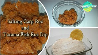 Salting Carp Roe and Tarama Fish Roe Dip Recipe  Traditional Tarama Caviar or Taramosalata [upl. by Yaj]