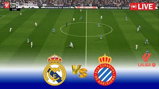 🔴 REAL MADRID vs ESPANYOL  LIVE  La Liga 2425  Full Match  PES 21 Game Simulation Stream [upl. by Waite]