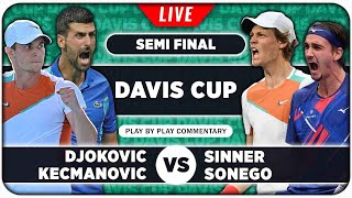 DJOKOVIC  KECMANOVIC vs SINNER  SONEGO • Davis Cup 2023 • LIVE Tennis PlaybyPlay Stream [upl. by Armbrecht]