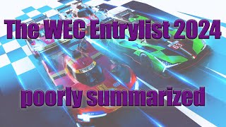 The WEC Entrylist 2024 poorly summarized [upl. by Goldfinch]