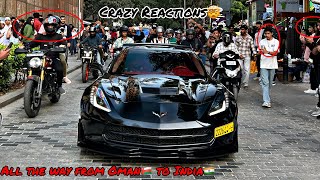 CHEVROLET CORVETTE C7 FROM OMAN  ONLY 1 IN INDIA🇮🇳 ACCELERATION  REACTION [upl. by Aicineohp]