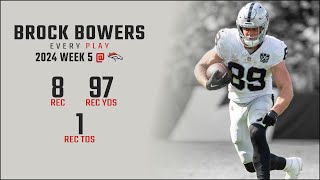 Brock Bowers Week 5 Replay Every Target and Catch  Denver Broncos [upl. by Okramed]