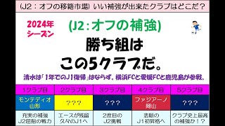 【J2編：移籍市場】 「今オフの勝ち組だ！」と思うのはこの5クラブだ！ [upl. by Bambie]