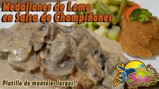 Medallones de Lomo en Salsa de Champiñones  ElSazóndeSilvia [upl. by Eaver488]