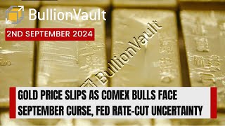 Gold Price Slips as Comex Bulls Face September Curse Fed RateCut Uncertainty [upl. by Harod]