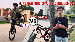 FLAMINGO STUNT CHALLENGE 🆚  sadik stunterr [upl. by Ainav]