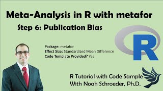 Publication Bias in MetaAnalysis in R using metafor How To Series with SMD effect size [upl. by Adiesirb328]