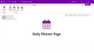 Create a Daily Planner Page in OneNote [upl. by Olbap]