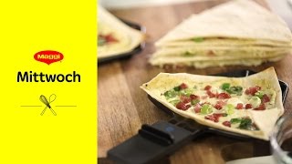 Schnelles Flammkuchen Raclette Rezept  MAGGI Mittwoch [upl. by Atiker498]