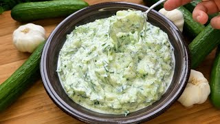 Tzatziki Salat so wird es richtig lecker  Klassiker der griechischen Küche [upl. by Kerri]