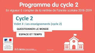 14 QUESTIONNER LE MONDE  ESPACE TEMPS  Programme Cycle 2 CPCE1CE2 p61 à 65 [upl. by Swithin]