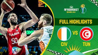 Cote dIvoire  Tunisia  Game Highlights  FIBA AfroBasket 2021 [upl. by Alket82]