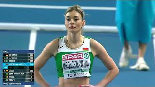 Nastassia Mironchyk Ivanova  Long Jump Women EIC Torun 2021 Athletics shorts 2023 [upl. by Sardella]