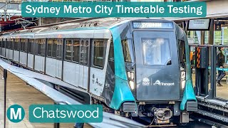 Transport for Sydney Vlog 835 Chatswood  Sydney Metro City Timetable Testing [upl. by Adias]